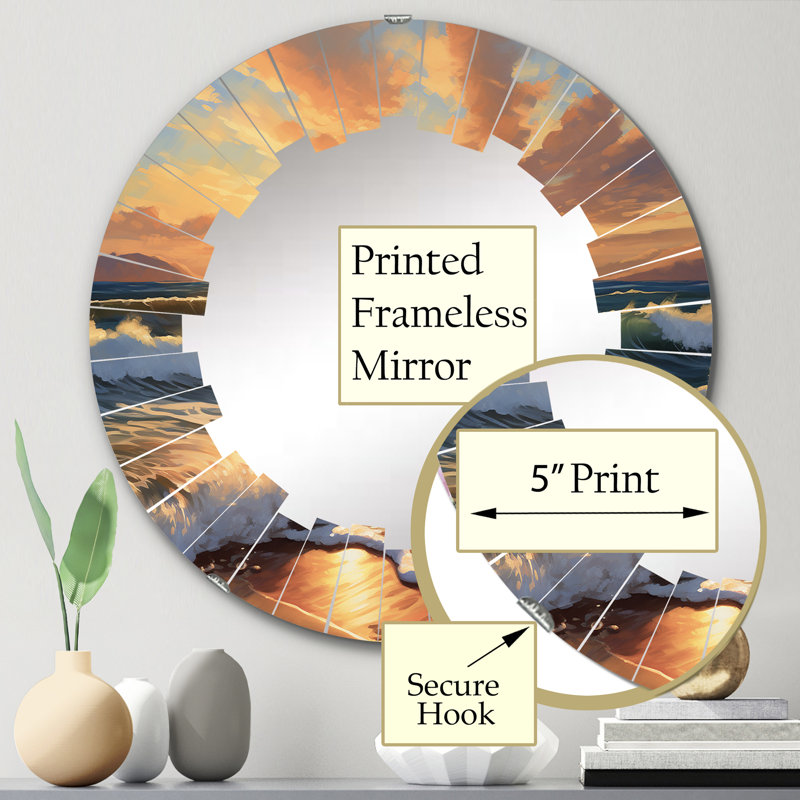 Miroir mural Wilmy, 24 po x 24 po