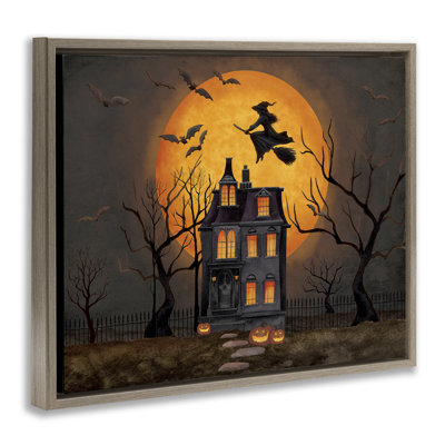 Cadre flottant Haunted Night Mansion, design par Nicole Tamarin