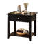 Table de bout noire pour une utilisation quotidienne avec style - 22 pouces de haut avec rangement inférieur et 22 po x 22 po