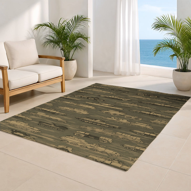 Tapis intérieur et extérieur brun Transport, Rectangle 4pi x 6 pi
