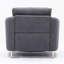 Fauteuil d'appoint gris à dossier lâche