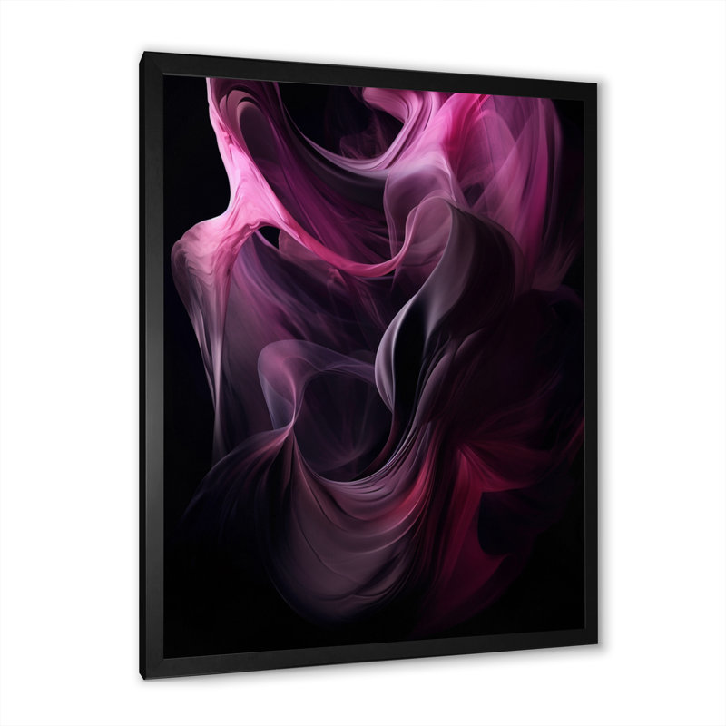 «Pink and Black», impression sur toile, Cadre photo noir simple, H 20 po x l 12 po x P 1 po