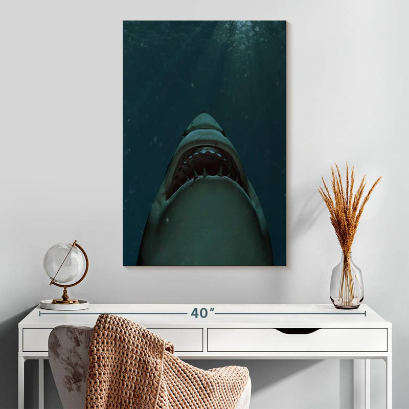 Brampt Jaws Of Great White Shark, 30" H x 20" W
