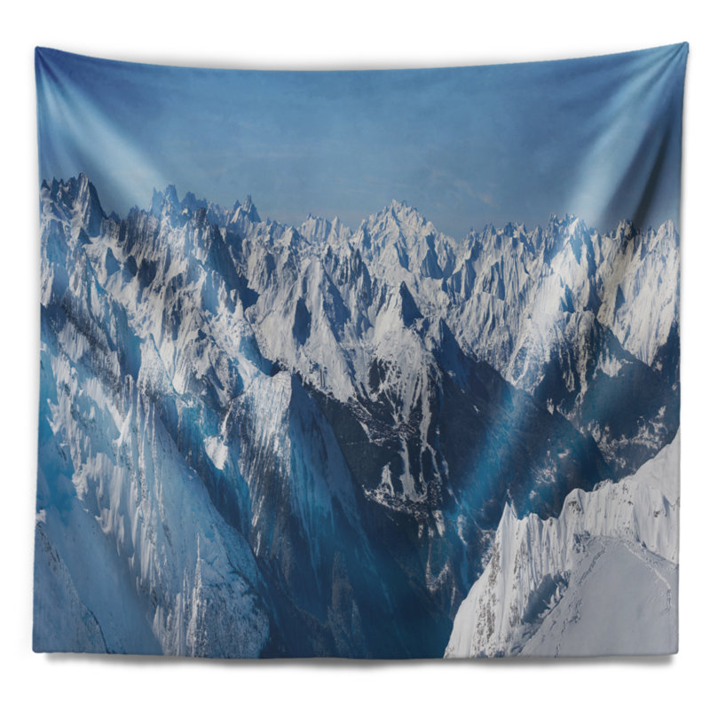 Photographie tapisserie de panorama des alpes françaises, H 50 po x l 60 po