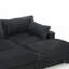 Canapé modulaire réversible en flanelle de fourrure de lapin 4 pièces avec canapé et repose-pieds 4 pièces-2078037879