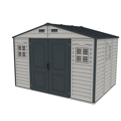 10.5 ft. W x 8 ft. D Plastic Storage Shed
