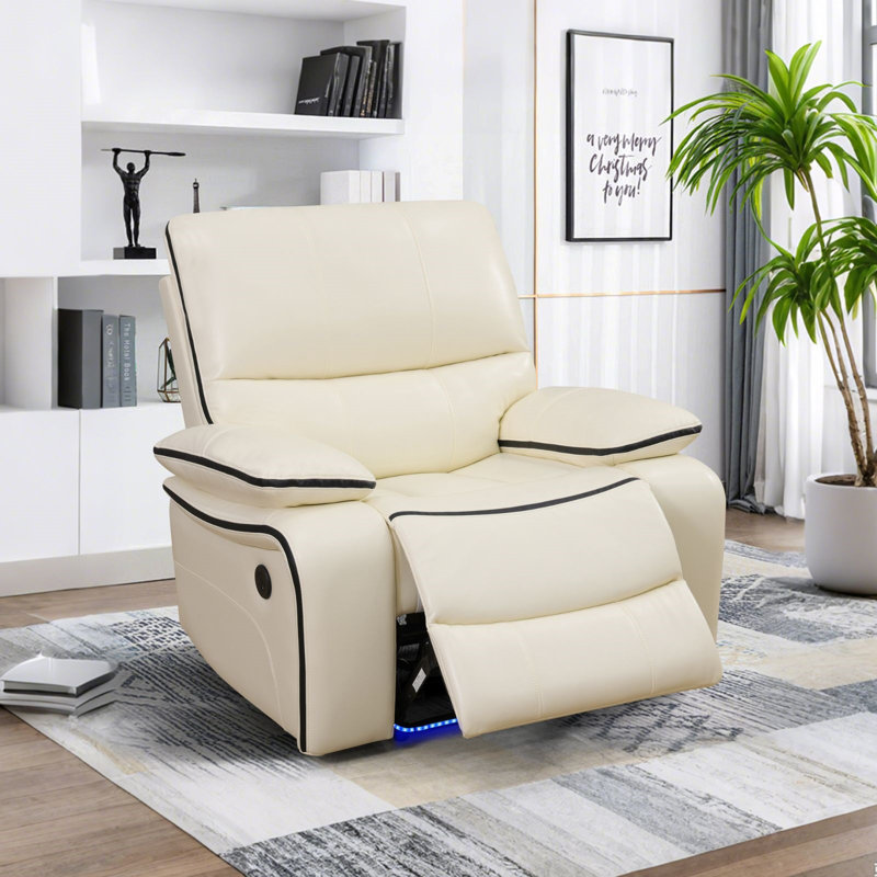 Ensemble de canapé inclinable 3 pièces en cuir reconstitué