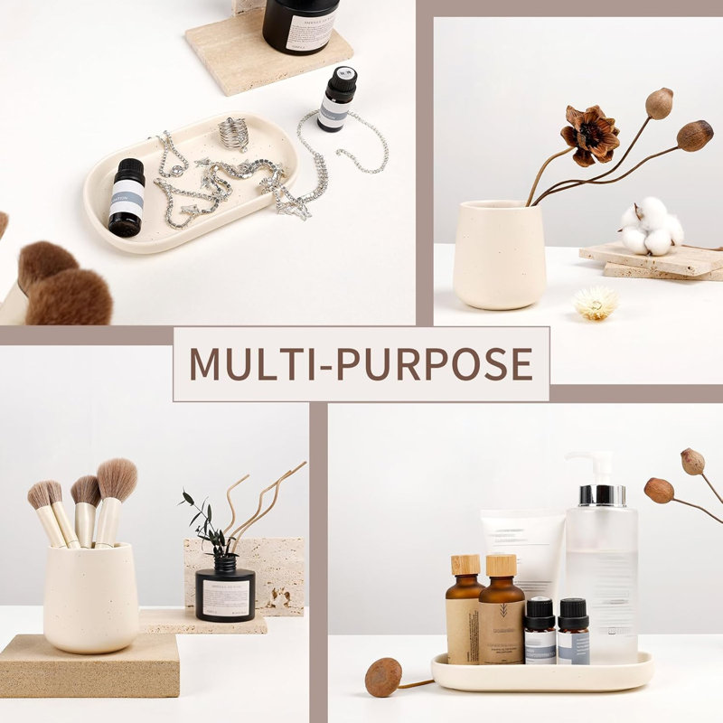 Ceramic bathroom accessory set 3 pieces