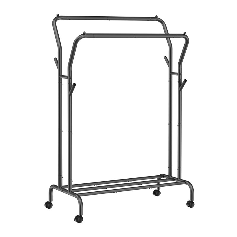 Royse Rolling Clothing Rack, Black