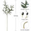 Branches d'olivier artificiel (paquet de 3) - tiges d'olivier artificielles de 27,6 po, tiges de verdure réalistes pour remplisseurs de vase, centres de mariage, décor de maison et de bureau