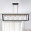 Luminaire suspendu linéaire à 5 lumières pour îlot de cuisine Shamima-1221928830