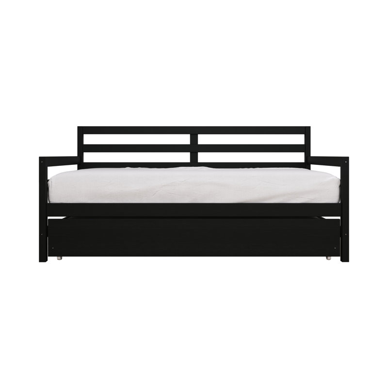 Oeds 81.1'' W Rubberwood Daybed , Black