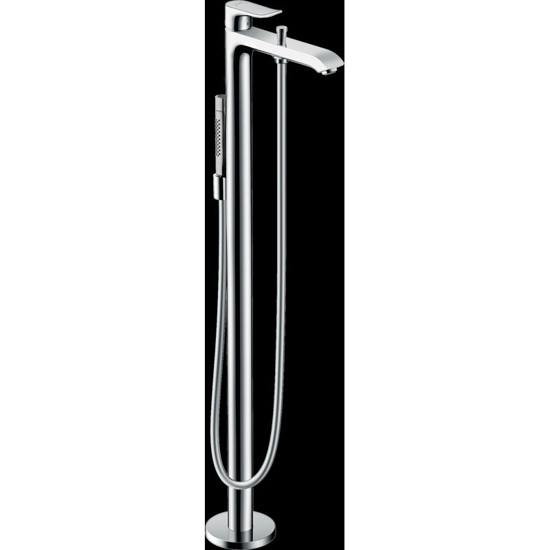 Metris Single Handle Floor Mounted Tub Filler Trim, Brushed Nickel