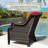 4-Pieces Wicker Outdoor Patio Furniture Sets Rattan Chair Wicker Set with Red Cushion-1807556192