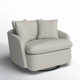 Nelida Oversized Upholstered Swivel Barrel Chair