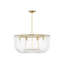 Chapman & Myers Pierce 6 Light Dining Room Pendant With Clear Shade-677178629-696515790