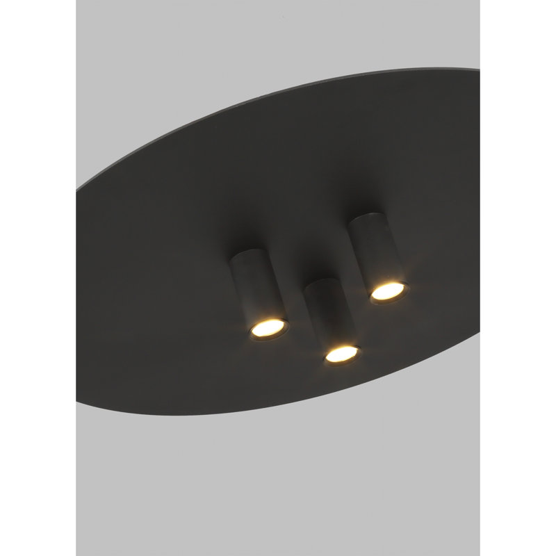 Ponte 1 - Light LED Flush Mount, Nightshade Black