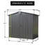 Armoire d'extérieur en acier galvanisé 6,5 x 4,2 pi Pour la cour, pelouse. Rangez les outils, les tondeuses et les vélos. Verrouillable, ventilé. . 167 pieds cubes Un bâtiment noir peut accueillir des vélos et des tondeuses.