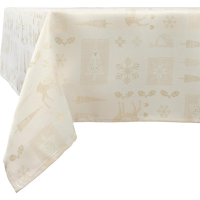 Christmas Tablecloth Christmas Theme Embossed Design