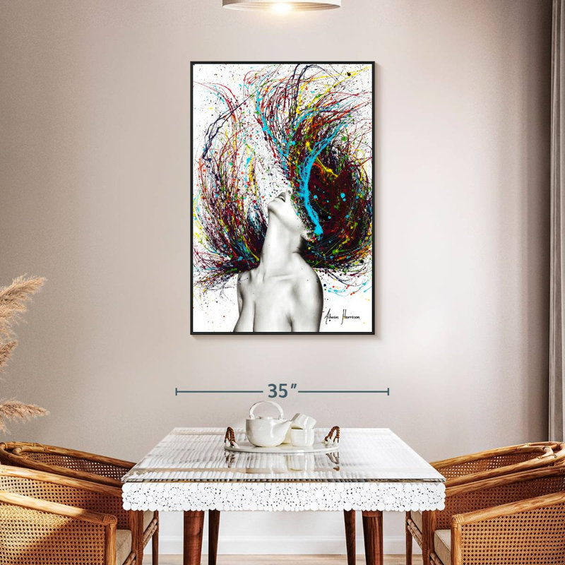 Excite, 31" X 46", Floating Frame Black