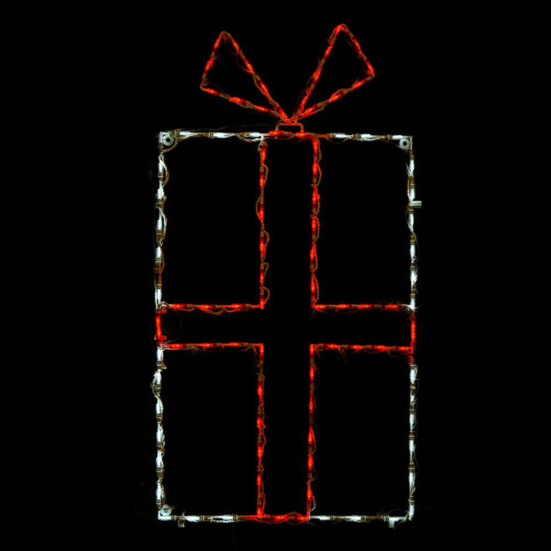 Lighted Window Décor, Red/White