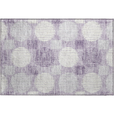 Premium Machine Washable Prisco Purple Rug
