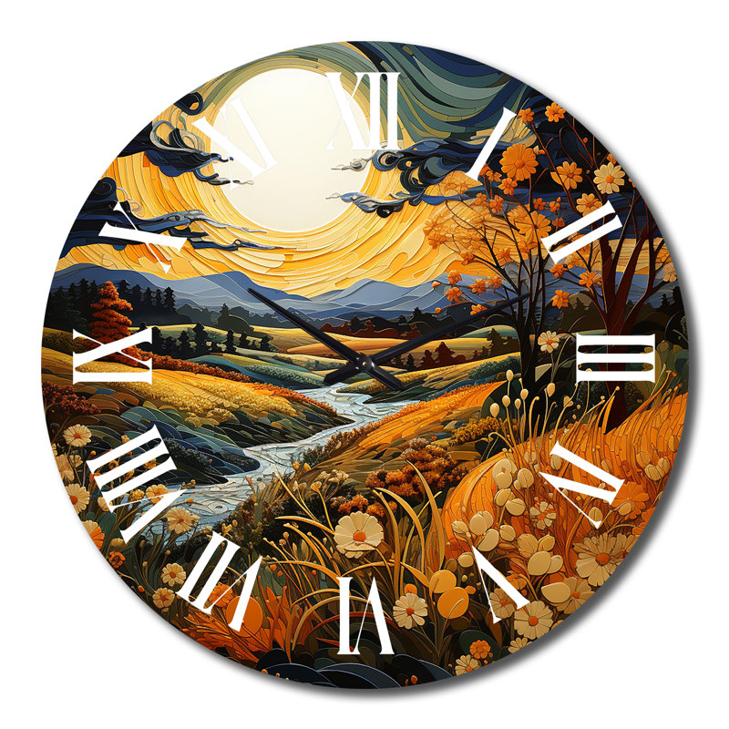 Horloge murale Daegon - Paysages, Très grand