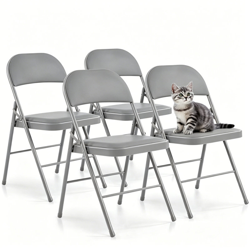 Chaises pliantes en cuir synthétique Crossland, Grey