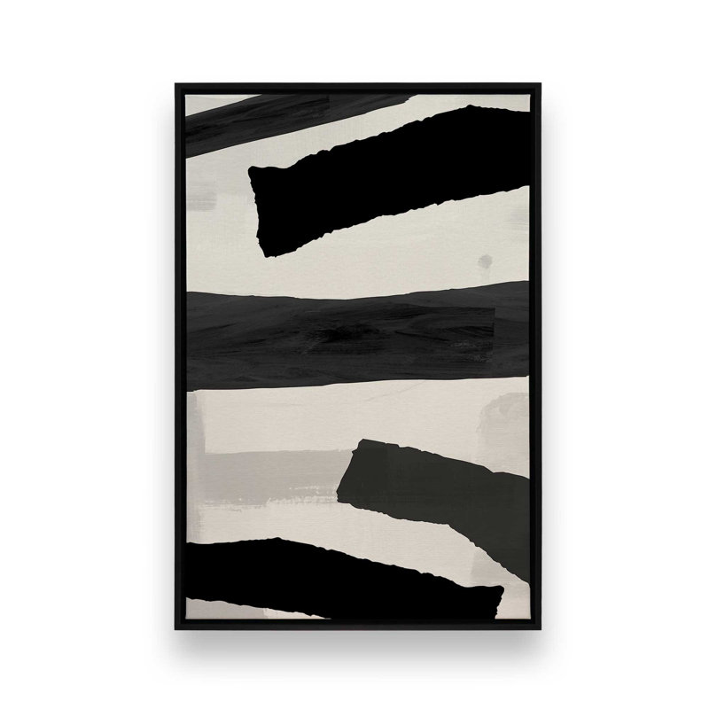 Imprimé Sable Layers v1, Toile avec cadre flottant noir satiné, H 30,75 po x l 20,75 po x P 1,75 po