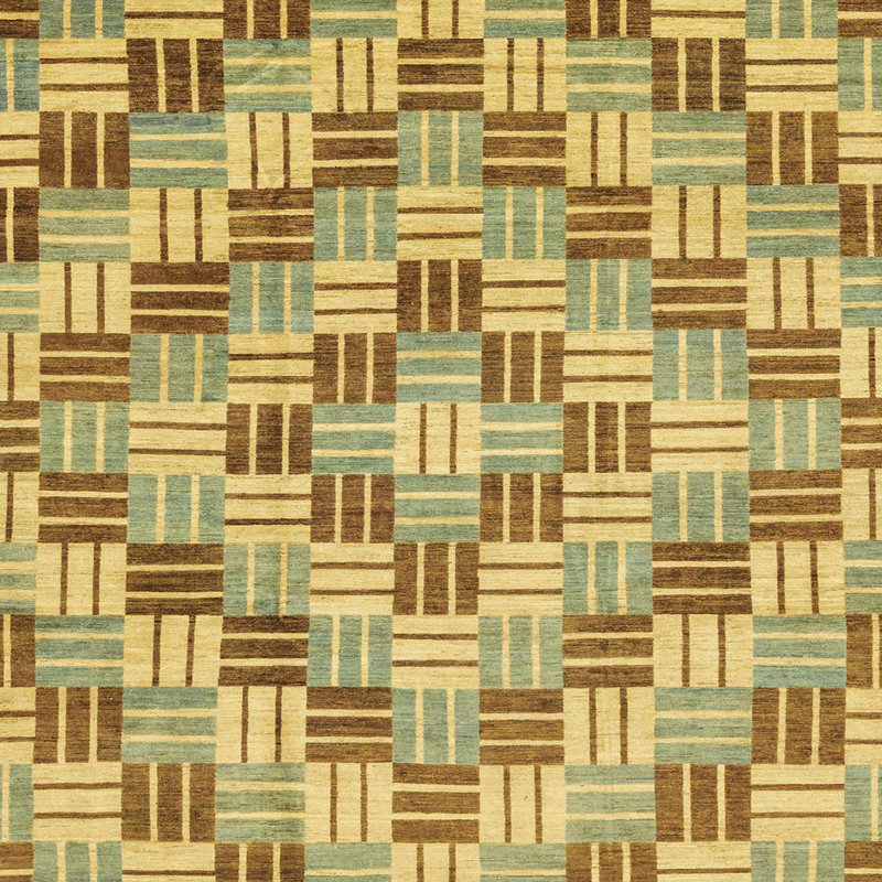 Tapis abstrait moderne 3306, Carré 6 pi