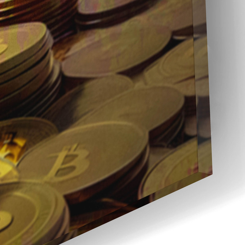 «Lincoln On Bitcoin Mountain» par Epic Portfolio, art mural en verre acrylique, H 12 po x l 12 po