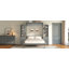Lit EK en chenille et en noyer beige Kaleea
