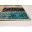 Tapis décoratif en laine de conception unique 5 pi 5 po x 8 pi Benthe noué à la main New Age turquoise/vert/gris
