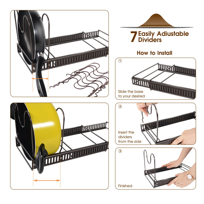 Datrice Abstract Countertop / Cabinet Pot Rack