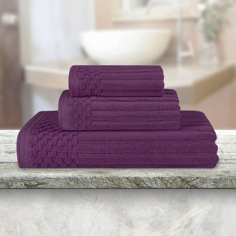 Ensemble de serviettes de bain Kaelea Soho, Mauve, Ensemble de serviettes 3 pièces