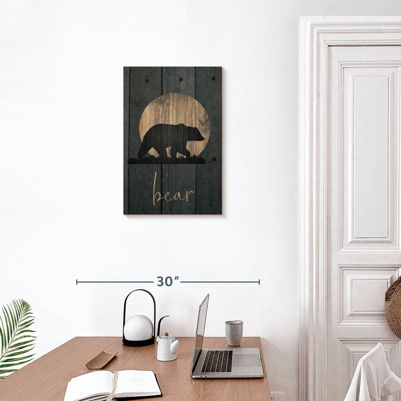 Brampt Wilderness Wood Bear, 24" H x 16" W