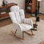 Fauteuil oscillant rembourré Teddy en tissu xpiyaer