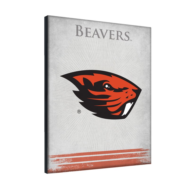 NCAA - Impression sur toile tendue, H 15 po x l 20 po x P 1 po, Beavers d'Oregon State
