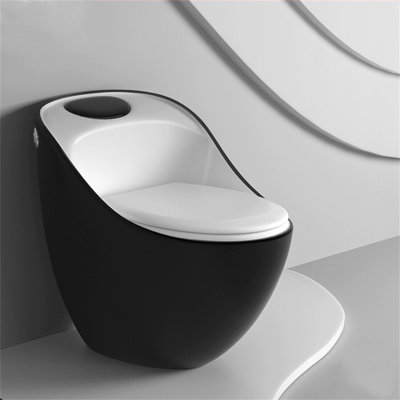 WATERMONY 1.84 Gallons GPF Elongated Close Coupled Toilets (Seat Included)