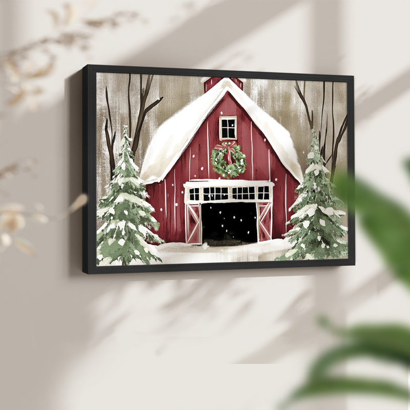 Art de Noël - DCCI - Reproduction encadrée - Restickable, H 22 po x l 28 po, Noir, noir, noir, noir