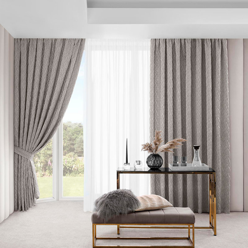 Geometric Room Darkening Curtain Panel Pair