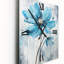 Horloge murale moderne à motif floral coquelicot bleu II-99632251