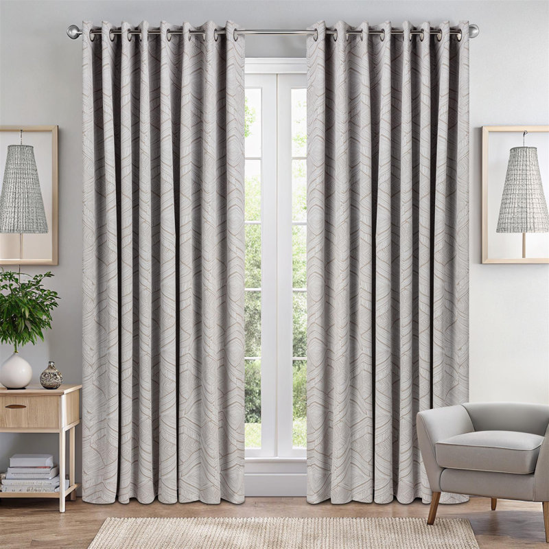 Blackout Curtain Pair, Cream, 229cm Width x 229cm Drop