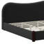 Lit plateforme tapissier avec tête de lit courbée, cadre de lit plateforme en bois moderne-157908002-157908007