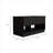 Entryway Seating Storage, Storage Bench, Sleek Black Particle Board, 2-Seater with Two Open Shelves and Two Drawers