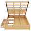 Grand lit plateforme en bois avec tiroirs de rangement - Lit en bois peu encombrant pour la chambre à coucher-218539101