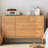 Modern Burlywood Solid Wood Accent Cabinet