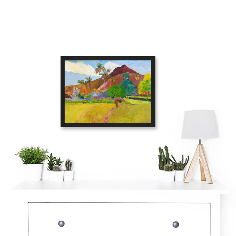 Tahitian Landscape - Single Picture Frame Painting on Canvas, 29.7cm H x 42cm W