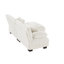 Chenille blanche 2 places pour la décoration de la maison - avec coussins lombaires, convertible, canapé-lit élégant