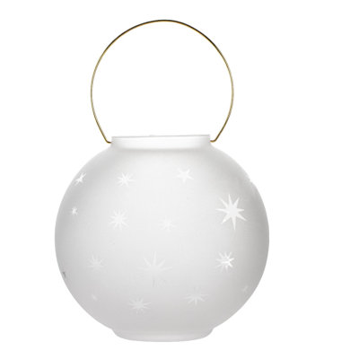 Frosted Glass Lantern - Stars